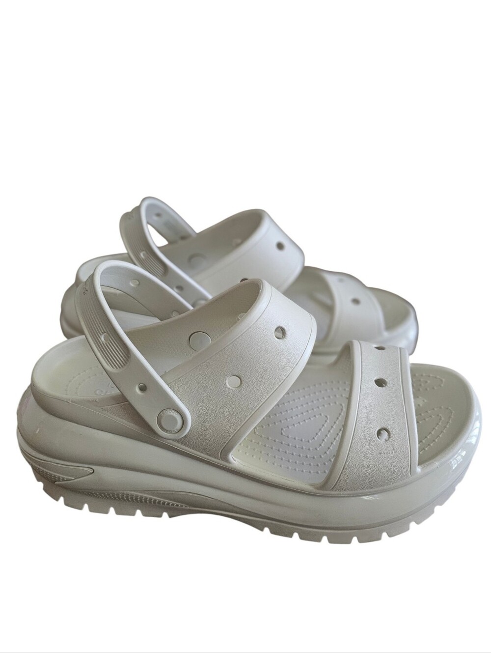 Crocs | Unisex Mega Crush Sandals Size M 12 | W 14 | Off White